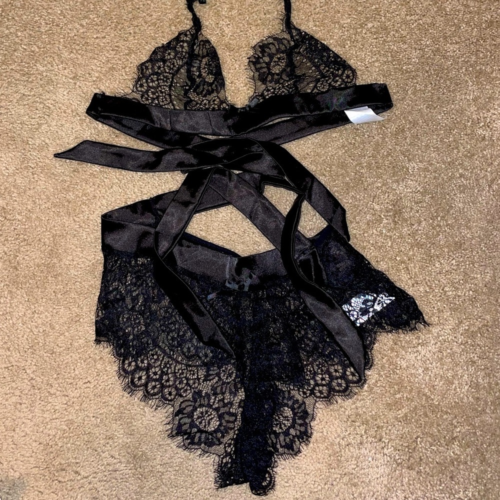 Shein Eyelash Lace Underwear Set
